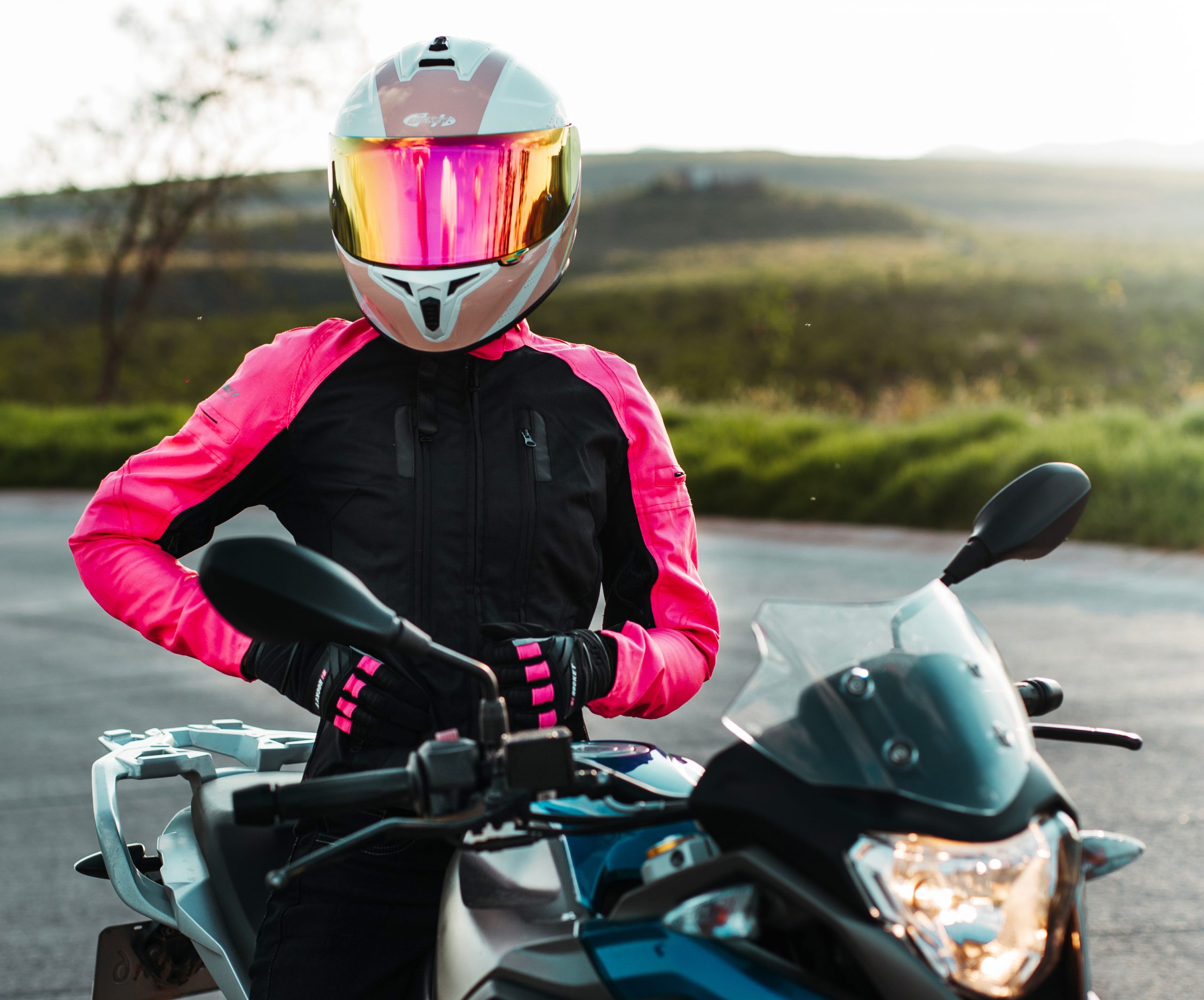 Guantes de Mujer Para Moto Joe Rocket Super Moto 2.0 Rosas Táctiles –